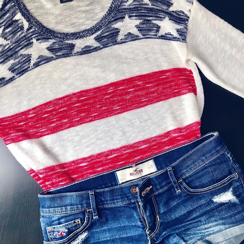 American Flag Light Sweater